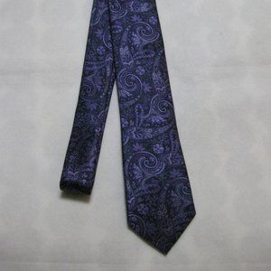 TED BAKER Heavy Silk Paisley Purple Neck Tie